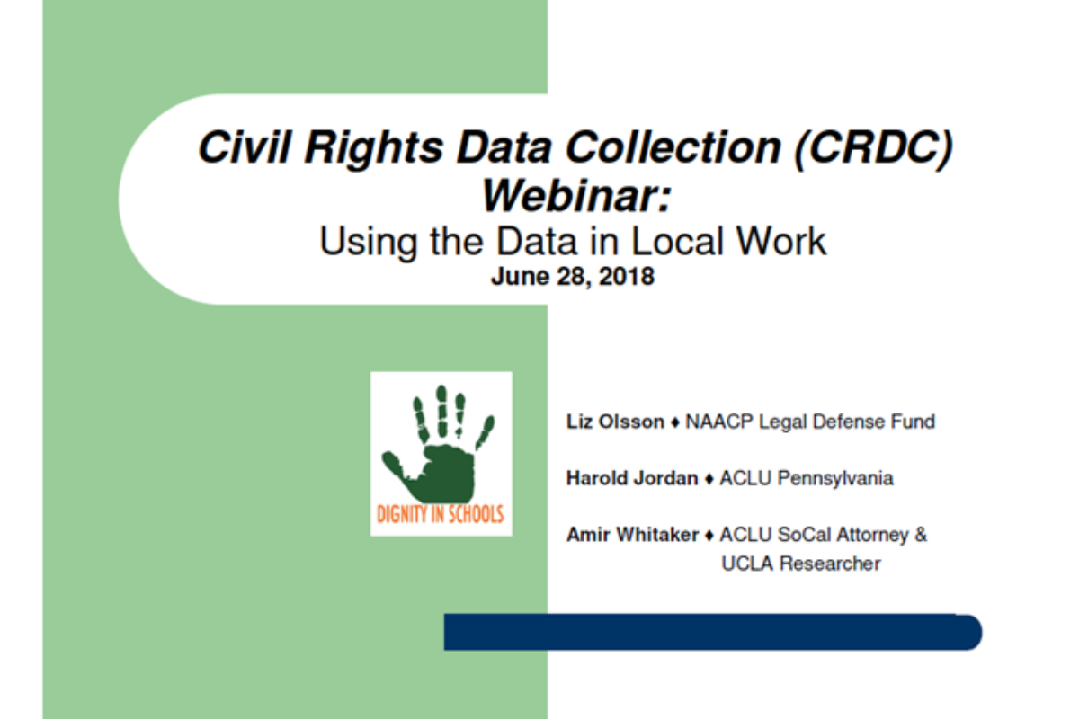 Civil Rights Data Collection Webinar Slides