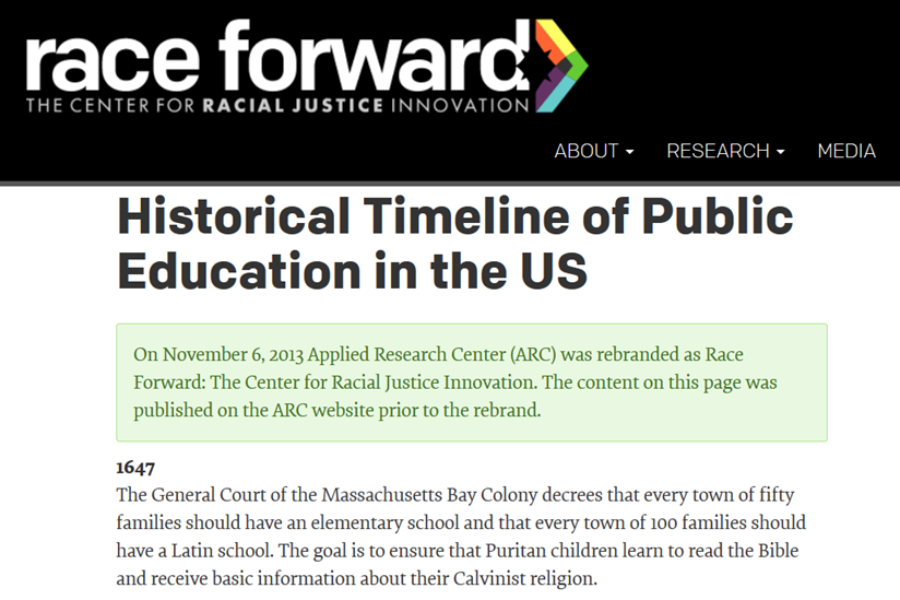Historic Timeline of Public Education in the U.S.