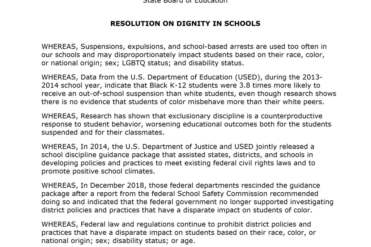 Congrats Michigan! Dignity in Schools Resolution