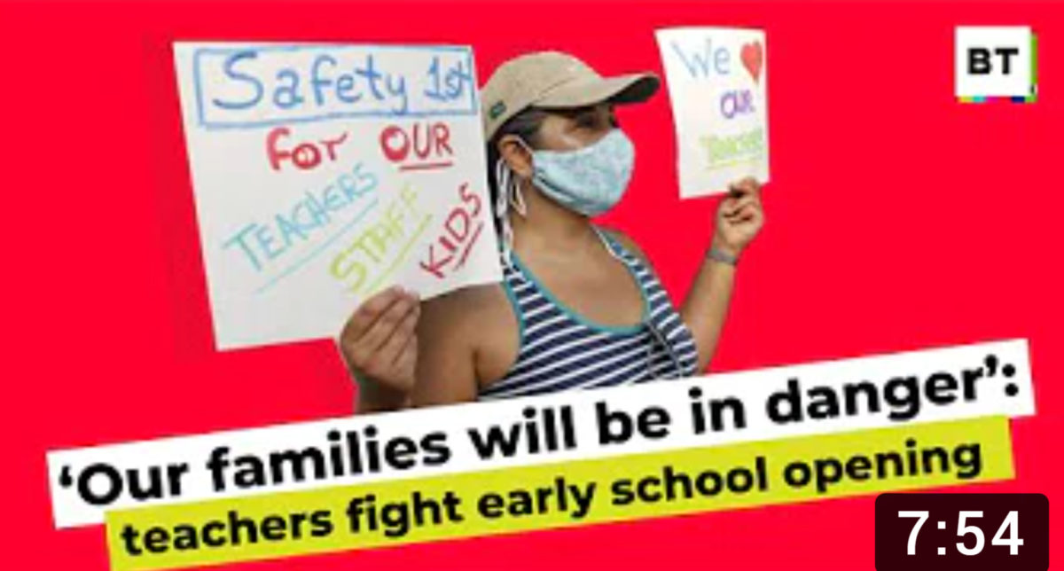 BT News: ‘Our families will be in danger’: teachers fight premature school openings