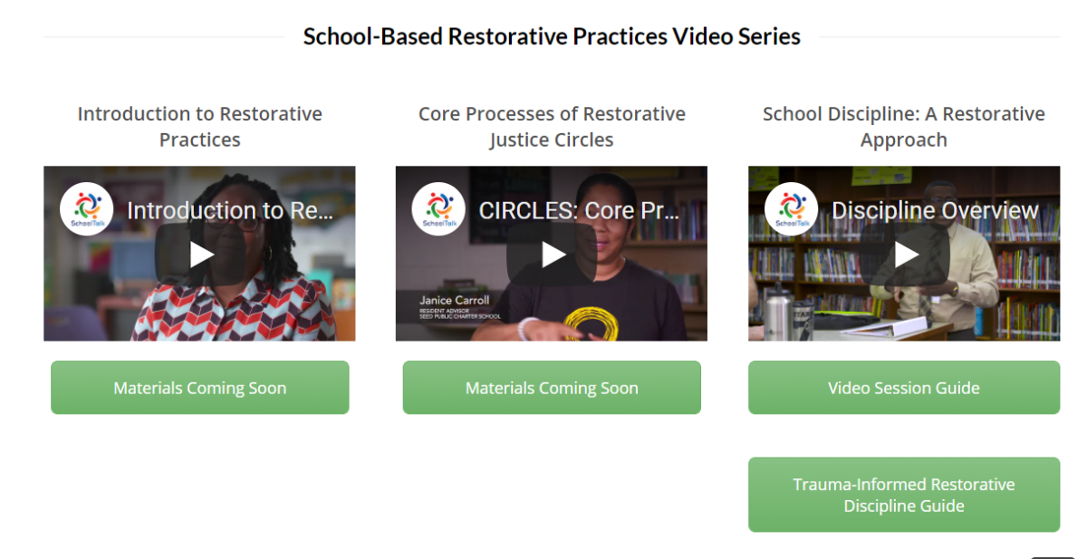 Restorative DC – Resources, Videos, Training Padlets