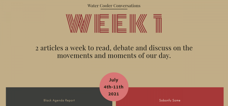 DSC #WaterCoolerConversations Week 1