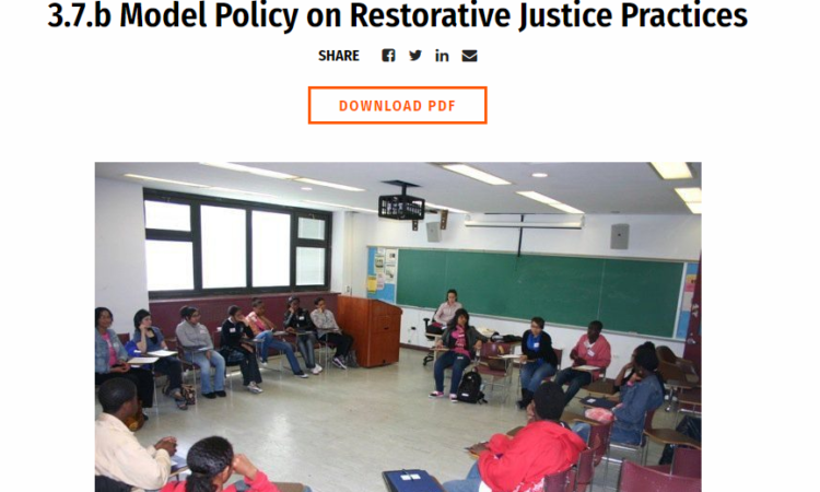 DSC – Model Code: Policy on Restorative Justice Practices